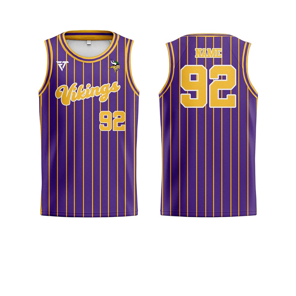 Basketball Round Neck Single Jersey